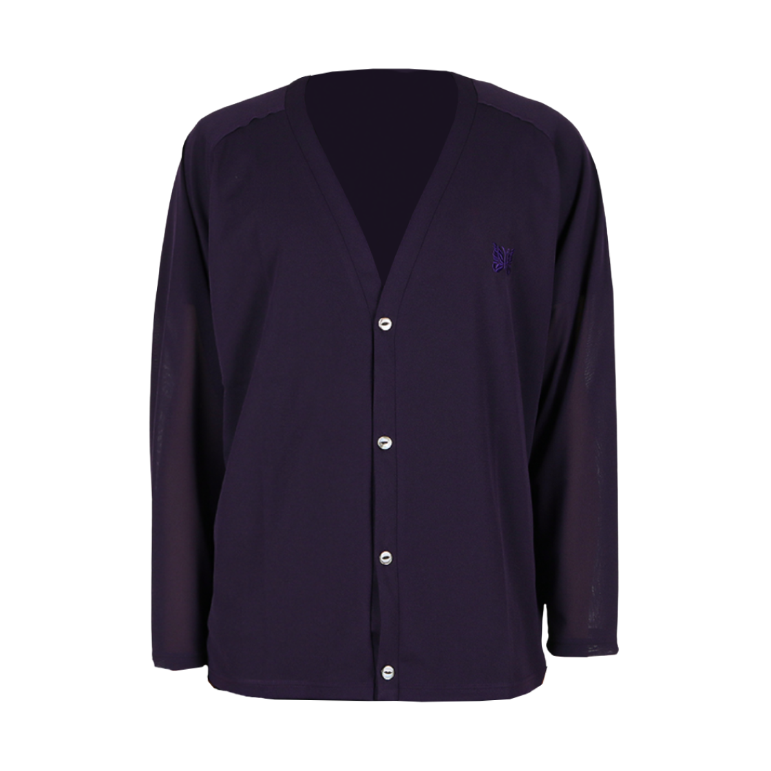 니들스 폴리 메쉬 브이넥 가디건 퍼플(Needles V-Neck Cardigan Poly Mesh Purple)