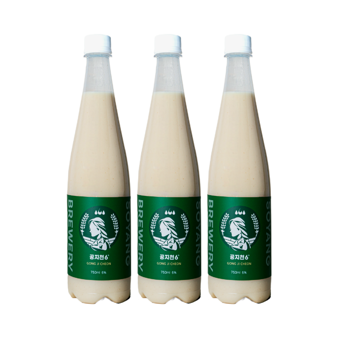 소양주조 공지천 6% 750ml 3병(Soyang Brewery GongJiCheon 6% 750ml)