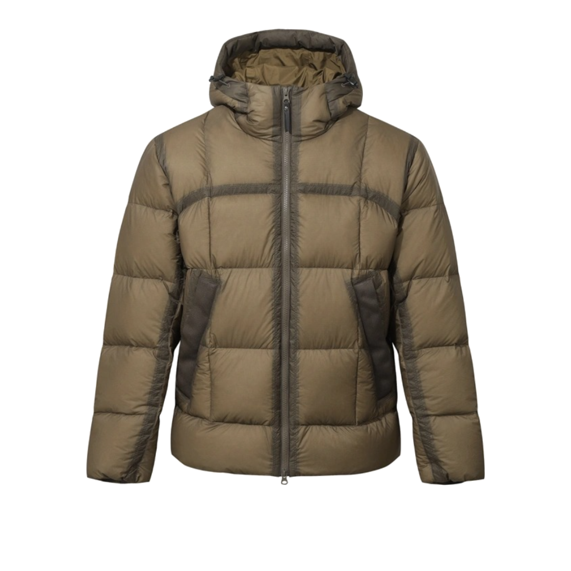하이드로겐 남성 다크페더 후드 중량 구스다운 자켓 브라운