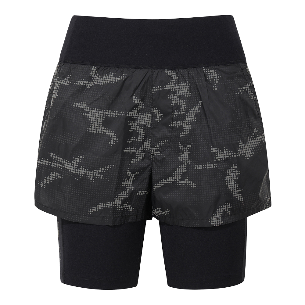 H21E3PS101 HYDROGEN Women's Active 2IN1 Shorts Black