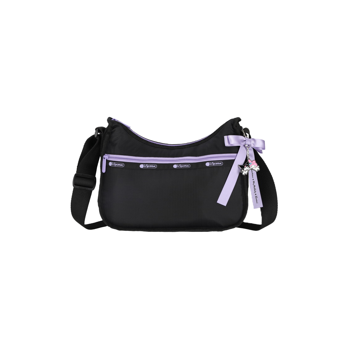 레스포색 마이멜로디 쿠로미 보우 클래식 호보백(Lesportsac My Melody Kuromi Bow Classic Hobo)