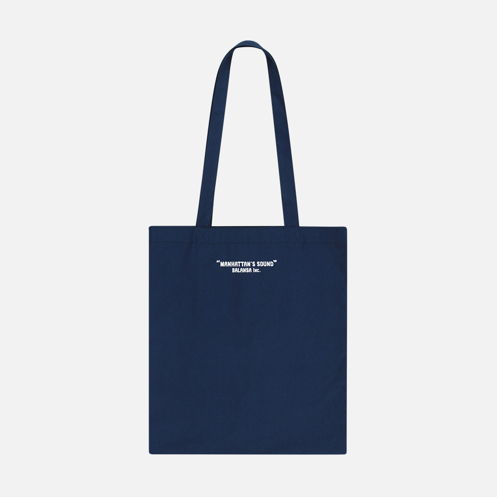맨하탄 레코즈 x 발란사 라인 아치 에코백 - 네이비(Manhattan Records x Balansa Line Arch Eco Bag - Navy) - 3