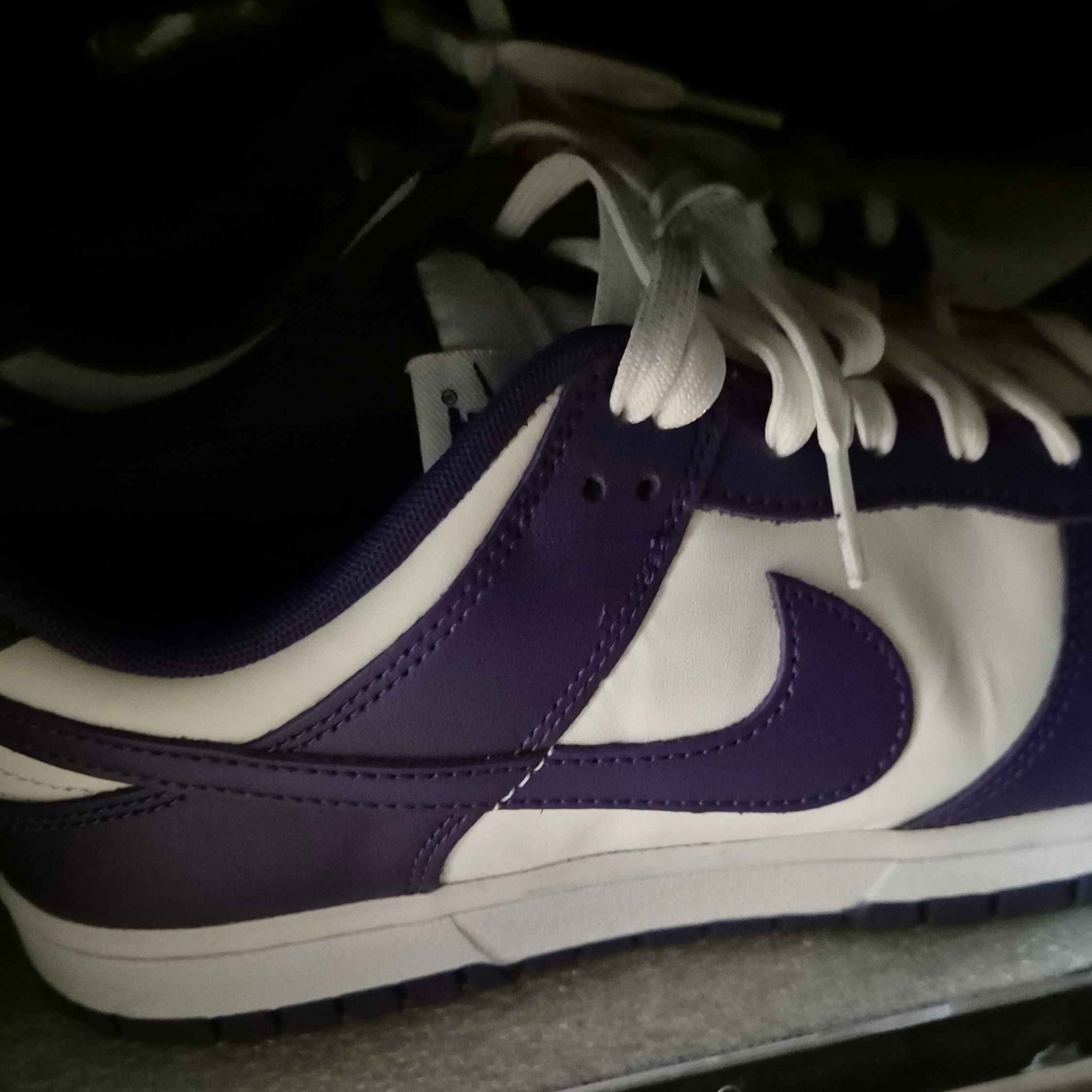 Nike Dunk Low Retro Championship Court Purple 착용 스타일