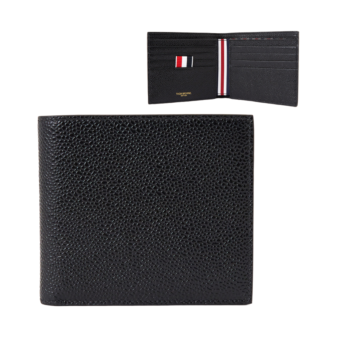 [25% 쿠폰] 톰브라운 페블 그레인 레더 빌 폴드 지갑 블랙([25% 쿠폰] Thom Browne Pebble Grain Bill Fold Wallet Black) - 2