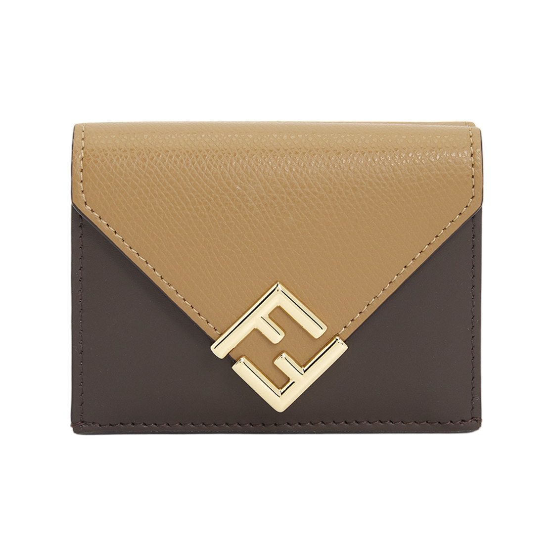 8M0480ALV4F1UJ9 Fendi FF Short Wallet Brown