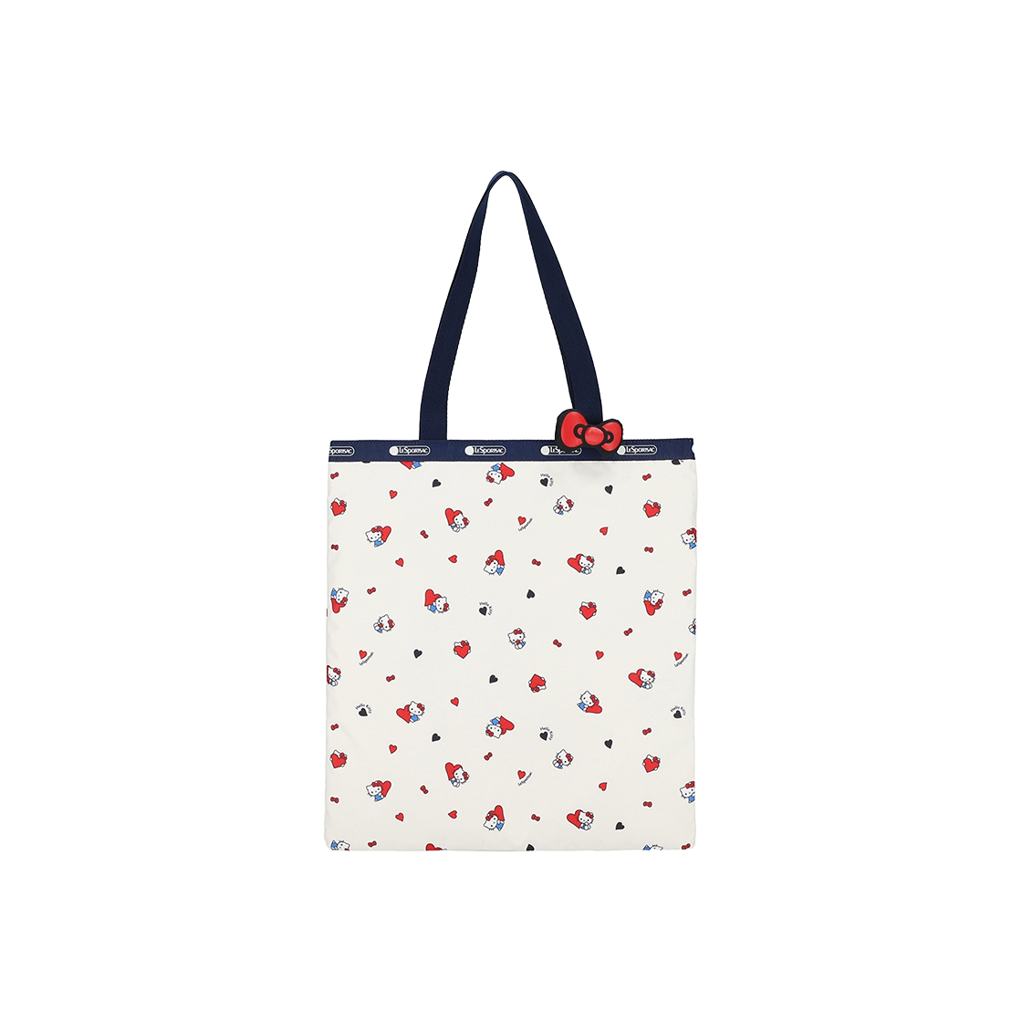 레스포색 헬로키티 하트 투 하트 라지 에메랄드 토트백([KREAM 단독] Lesportsac Hello Kitty Heart To Heart Large Emerald Tote)