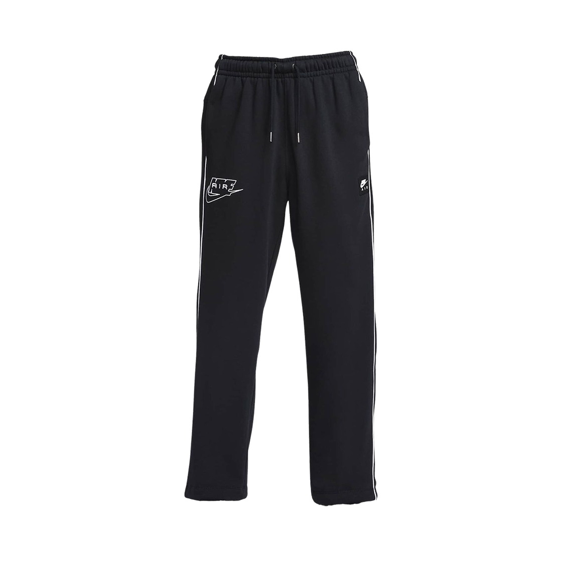 나이키 에어 오픈 헴 플리스 팬츠 블랙 화이트 (IF1285-010)(Nike Air Open Hem Fleece Pants Black White (IF1285-010)) - 1