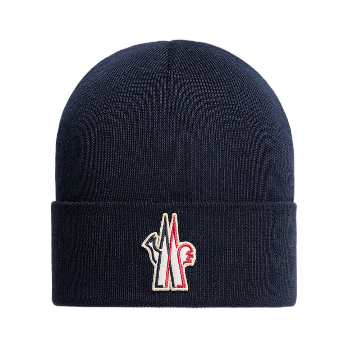 몽클레르 울 비니 네이비 블루 - 25FW(Moncler Wool Beanie Navy Blue - 25FW)