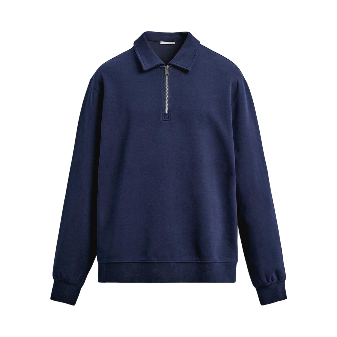 자라 인터락 폴로 지퍼 스웨트셔츠 블루(Zara Interlock Polo Zipper Sweatshirt Blue)