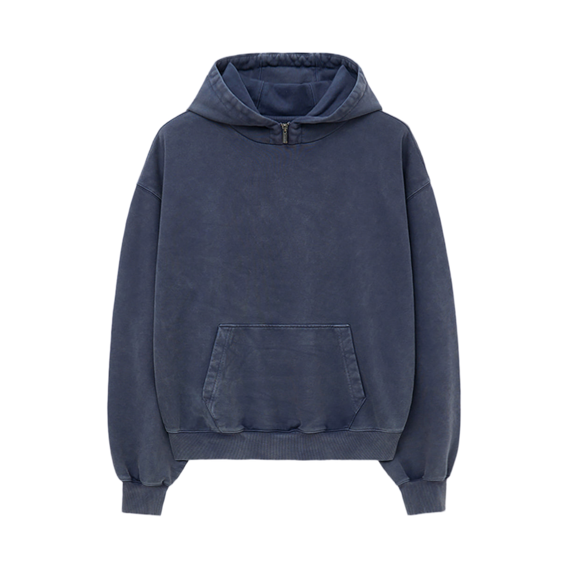 MK259OTS582HNA Matin Kim Zipper Point Washed Hoody In Navy