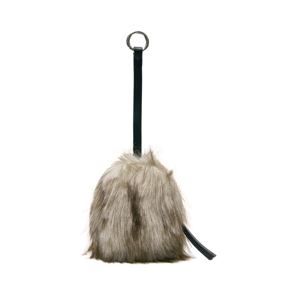 MK259OAC016MBE Matin Kim Hairy Fur Mini Cube Pouch In Beige