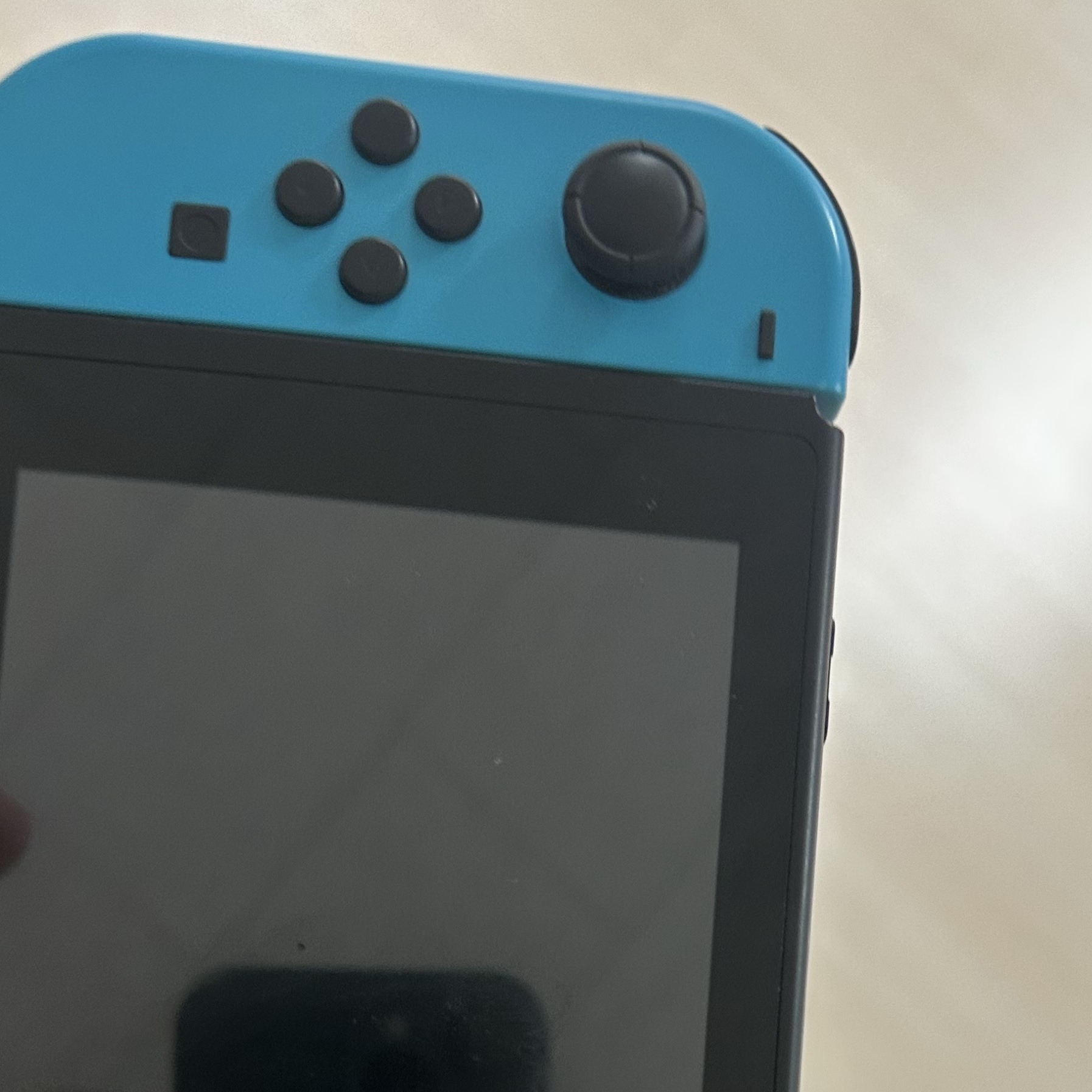 Nintendo Switch OLED Neon Blue Neon Red (Korean Ver.) 착용 스타일