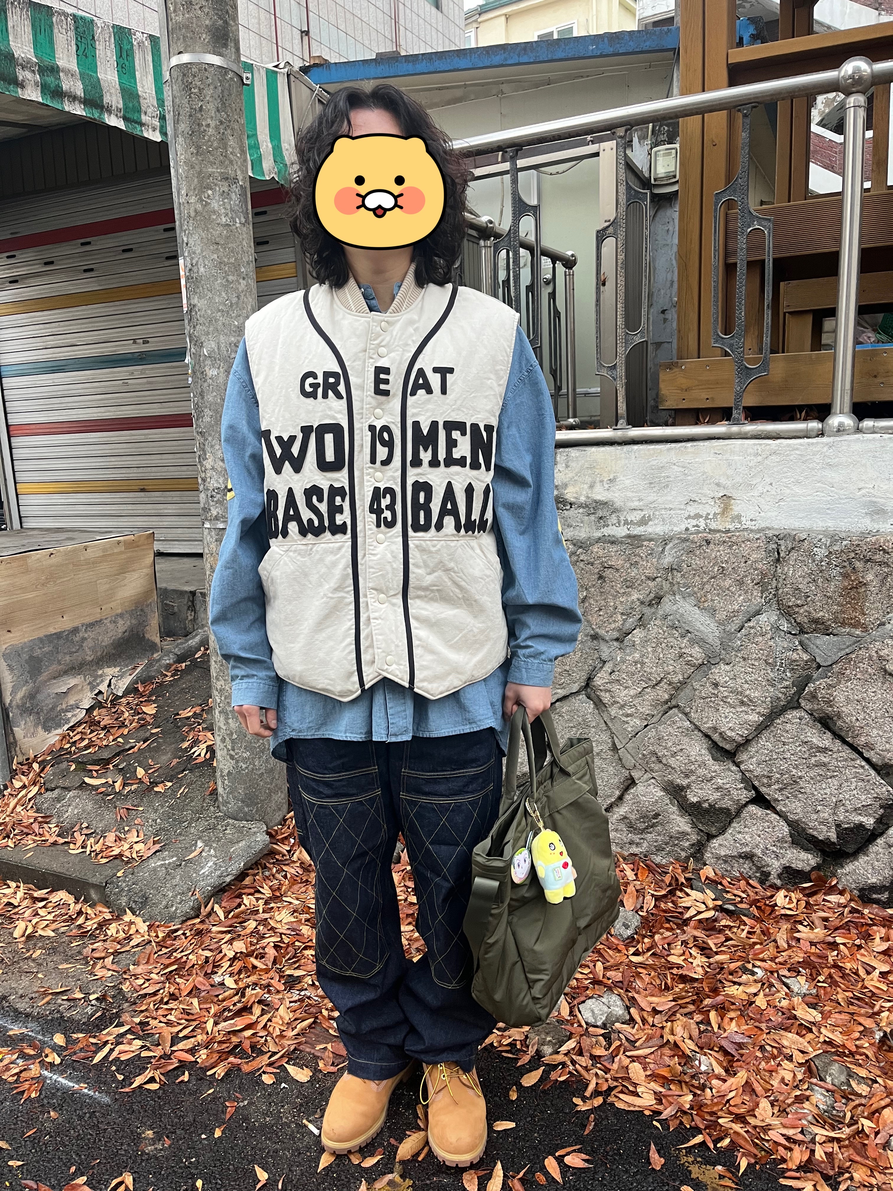 Kapital 11.5 oz. Denim Lumber Pants Indigo, Timberland Premium 6 inch Waterproof Boot Wheat Nubuck - Wide 착용 스타일 - 1