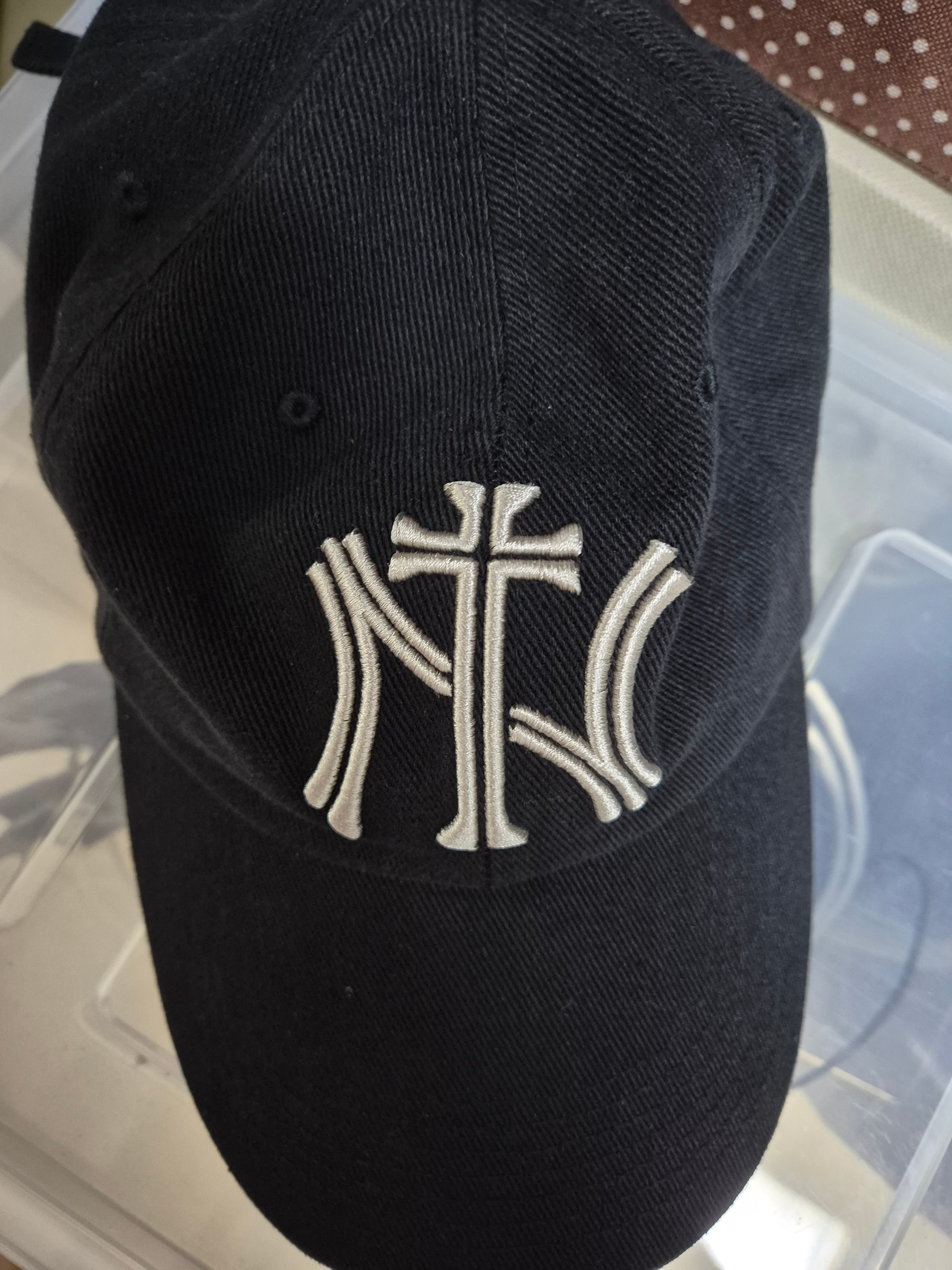 ETCE Ny Cross Washed Cap Black 착용 스타일