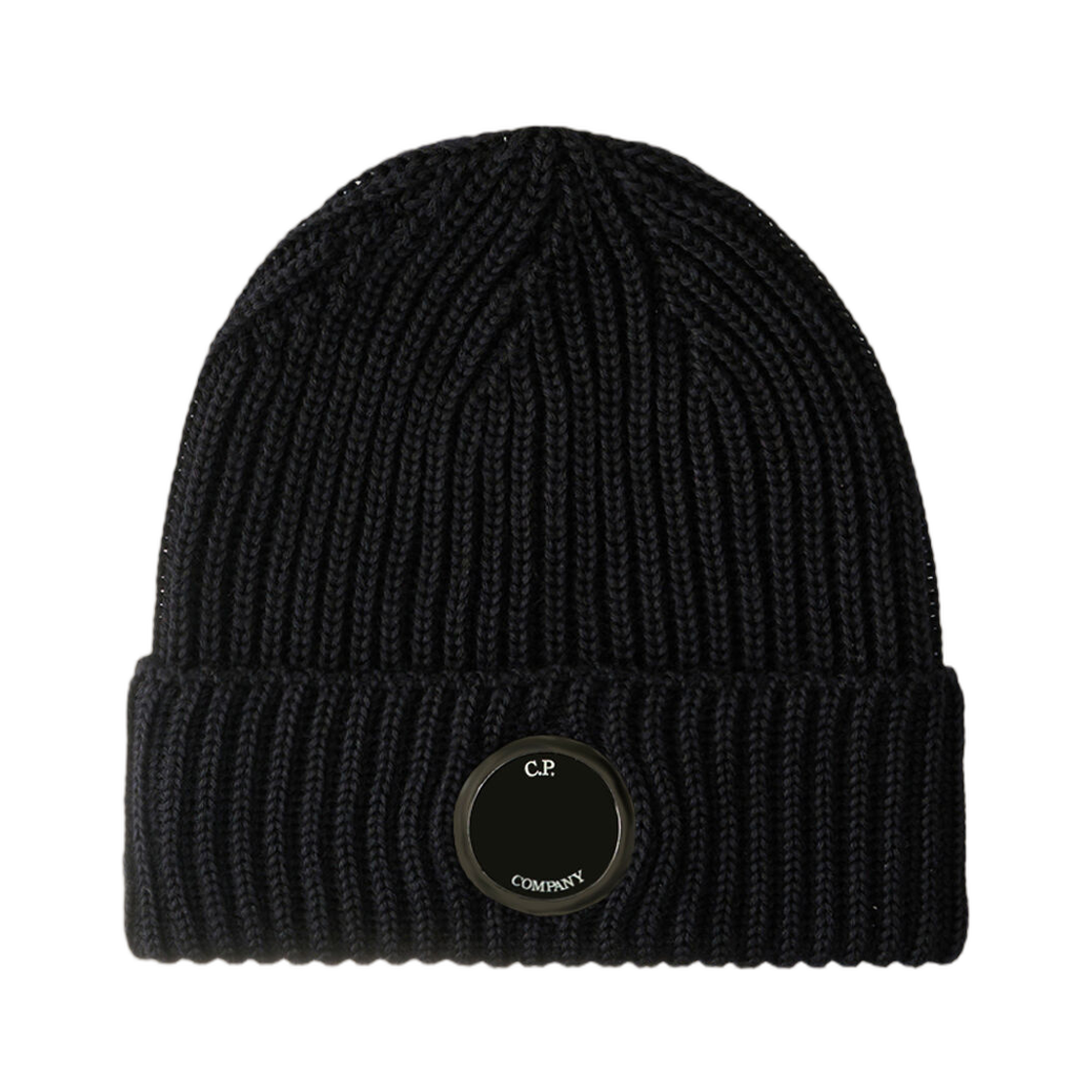 RFCMAC739A005509A888 C.P. Company Extrafine Merino Wool Lens Beanie Total Eclipse Blue - 25FW