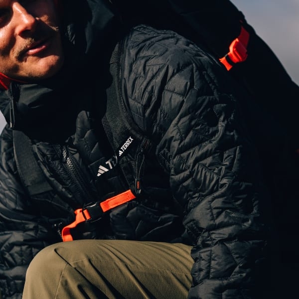 Adidas Terrex Xperior Primaloft Loose Peel Insulated Hood Jacket Black - KR Sizing 착용 스타일 - 2