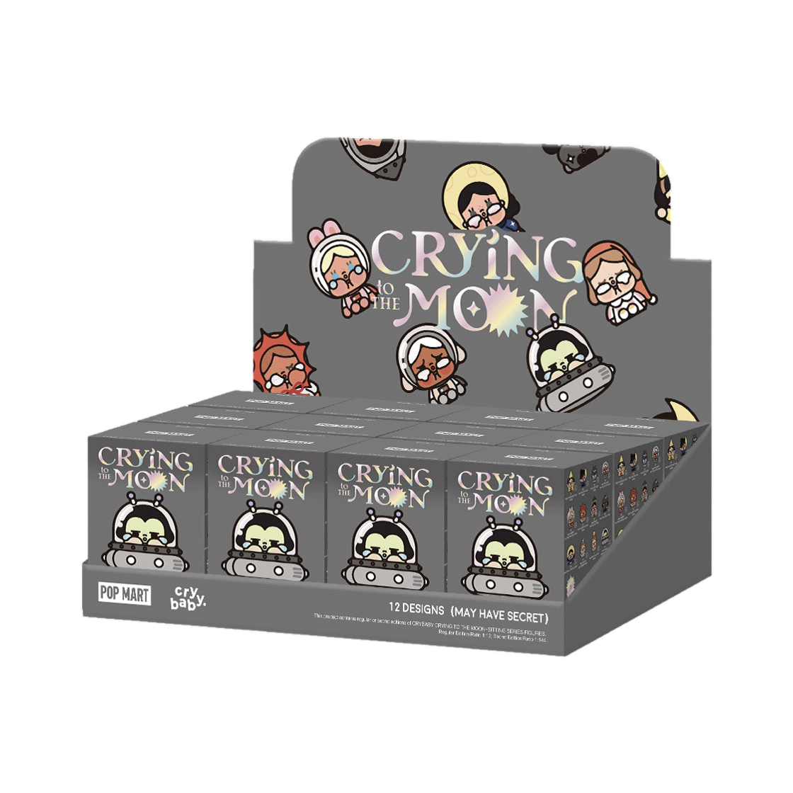 - Pop Mart Crybaby Crying To The Moon-Sitting Series Figures Sealed Case (12 Blind Boxes)