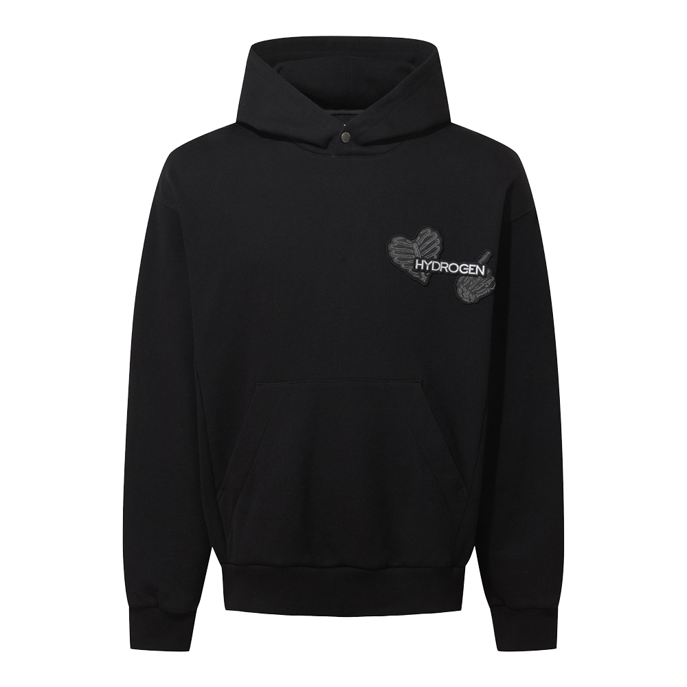 H11E4FH101 HYDROGEN Men's H-ARCHIVE Hoodie Black