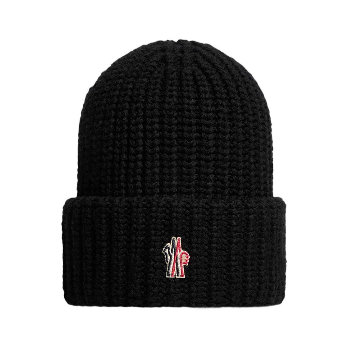 K2-097-3B00002-M1282-999 Moncler Logo Wool Beanie Black - 25FW