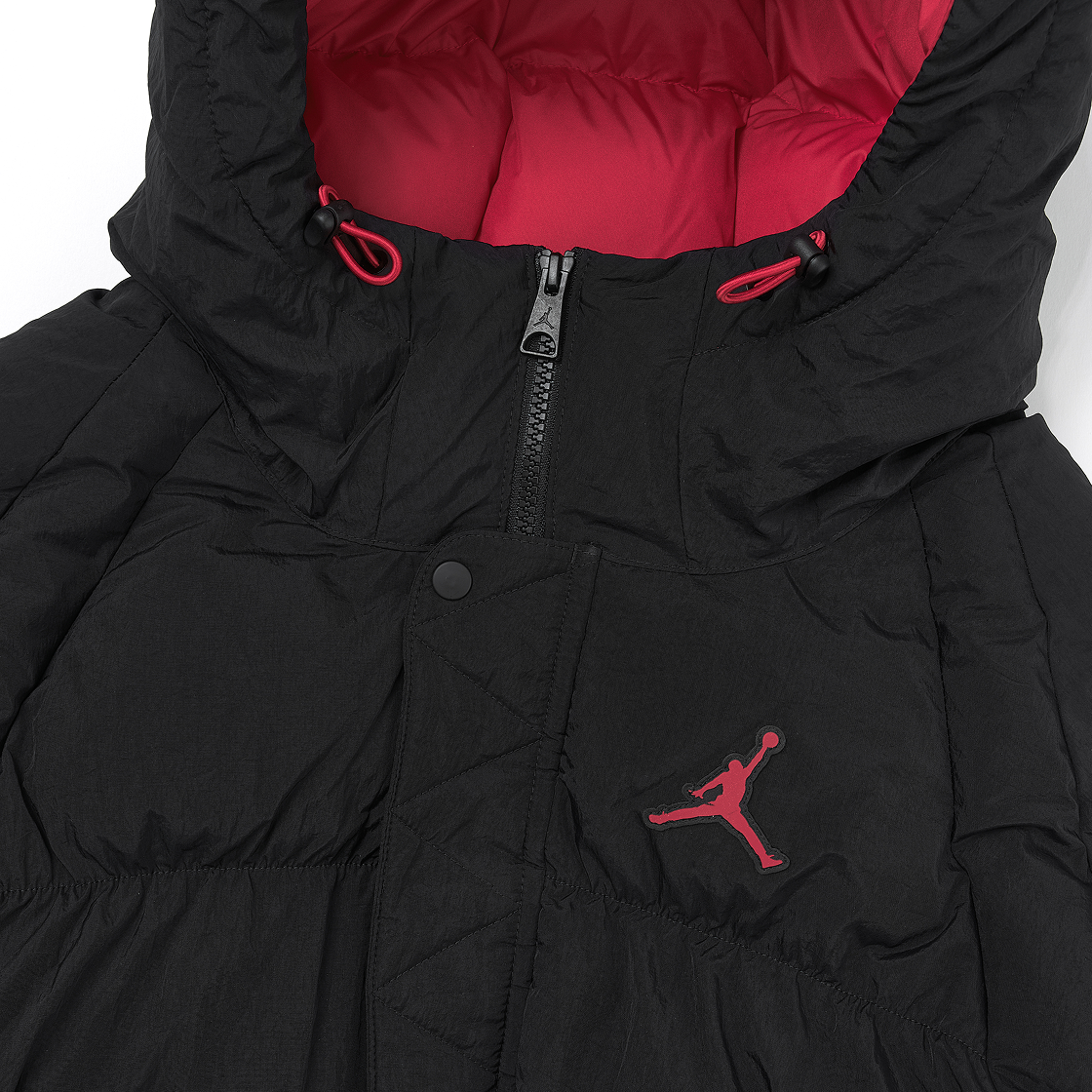 조던 에센셜 퍼퍼 자켓 블랙 파이어 레드 - US/EU(Jordan Essentials Puffer Jacket Black Fire Red - US/EU) - 3