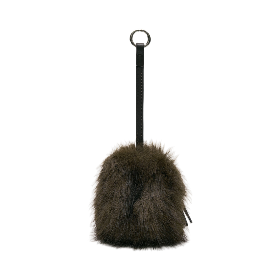 MK259OAC016MBR Matin Kim Hairy Fur Mini Cube Pouch In Brown