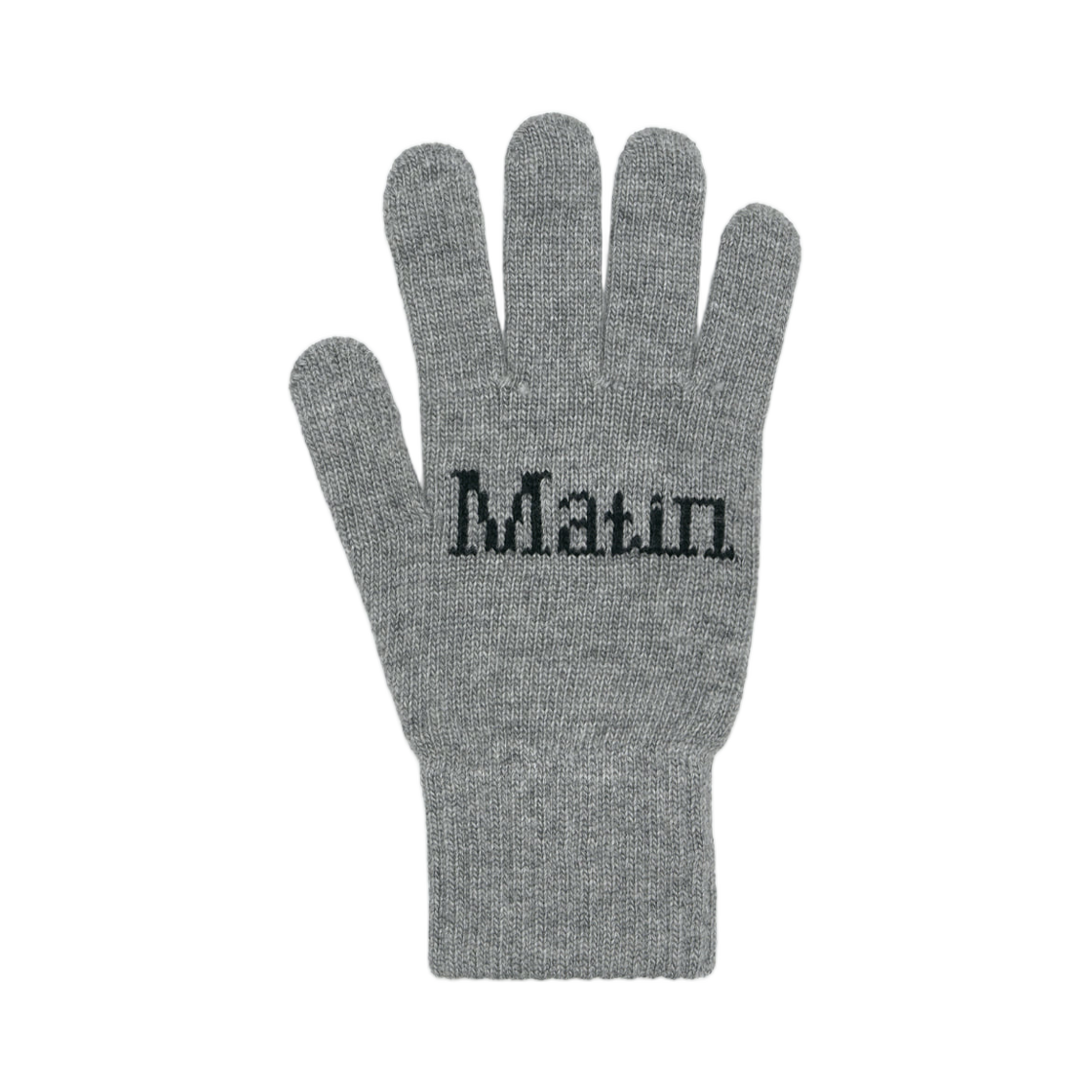마뗑킴 마틴 스플릿 로고 니트 글러브 그레이(Matin Kim Matin Split Logo Knit Gloves In Grey) - 1