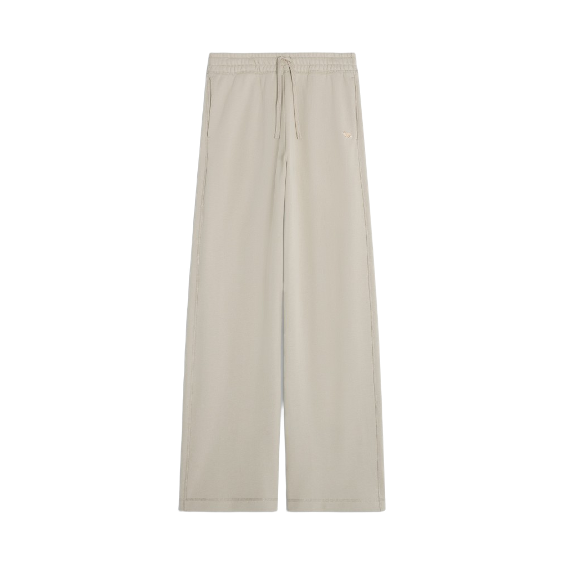 (W) 메종 키츠네 베이비 폭스 릴렉스드 조그 팬츠 페더 베이지((W) Maison Kitsune Baby Fox Relaxed Jog Pants Feather beige)
