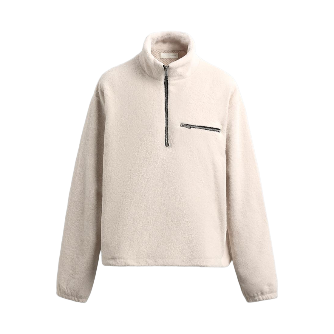자라 지퍼 칼라 플리스 스웨트셔츠 크림(Zara Zipper Collar Fleece Sweatshirt Cream)