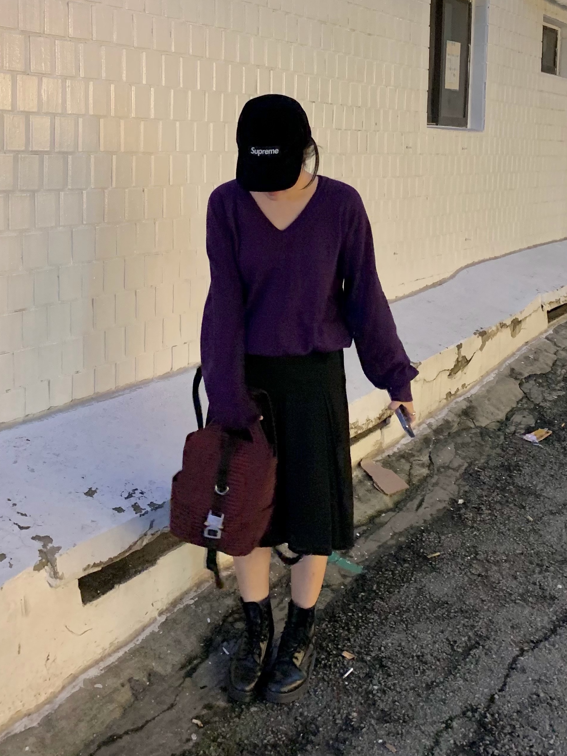 Supreme Corduroy Camp Cap Black - 24FW 착용 스타일 - 1