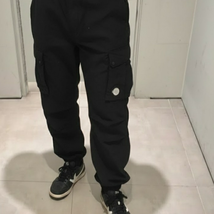 Palace x C.P. Company Trouser Black - 23FW 착용 스타일
