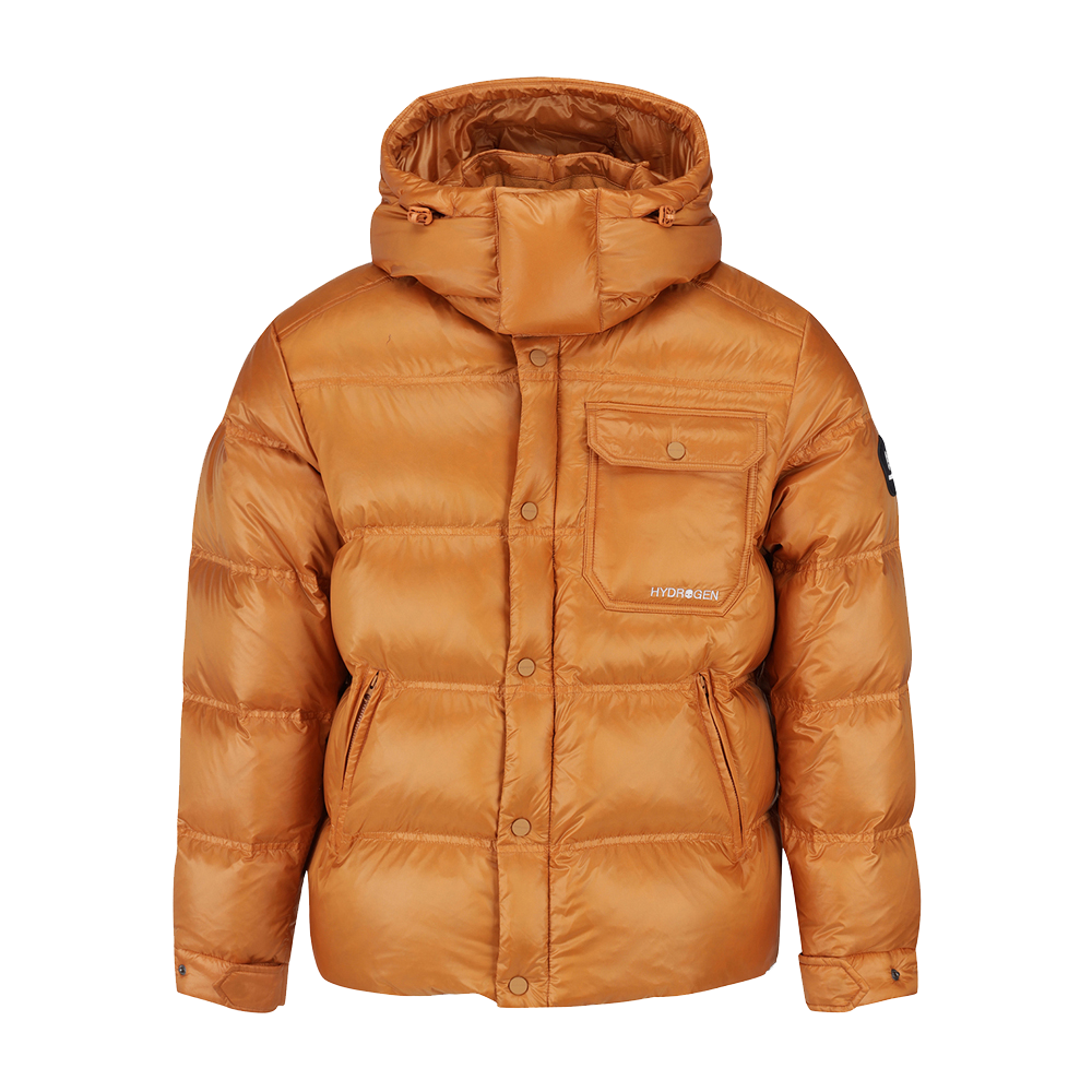 H31D4JD323 HYDROGEN Unisex High Glossy Down Jacket Beige