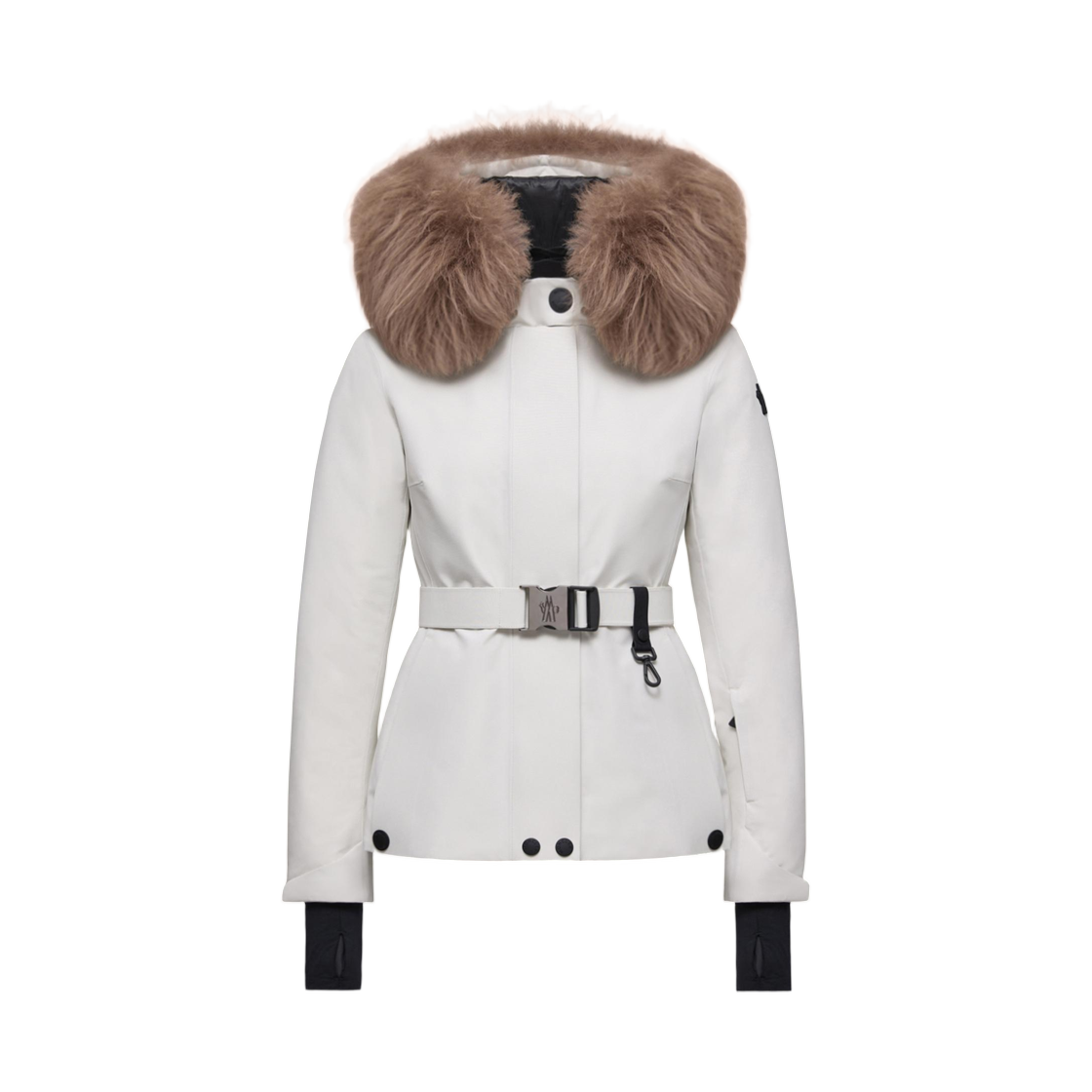(W) 몽클레르 램랜스 고어텍스 셔링 트림드 후드 다운 스키 자켓 화이트 - 25FW((W) Moncler Laplance Gore-Tex Shearling-Trimmed Hooded Down Ski Jacket White - 25FW) - 1