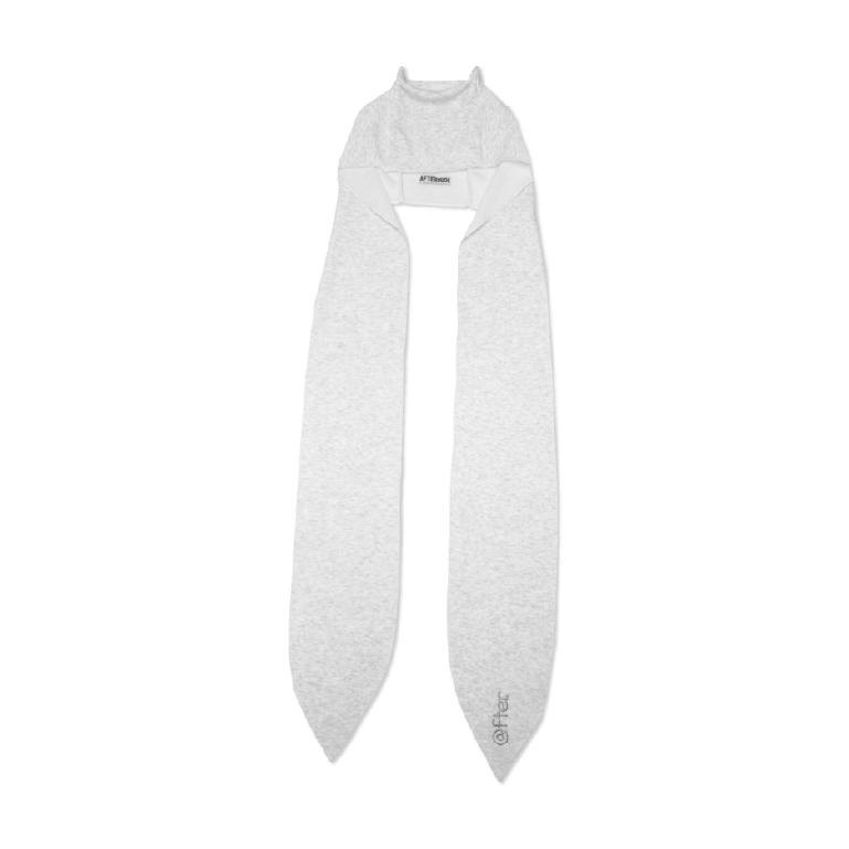 AFTERNUDE-040 Afternude After Fur Hood Muffer Melange Grey