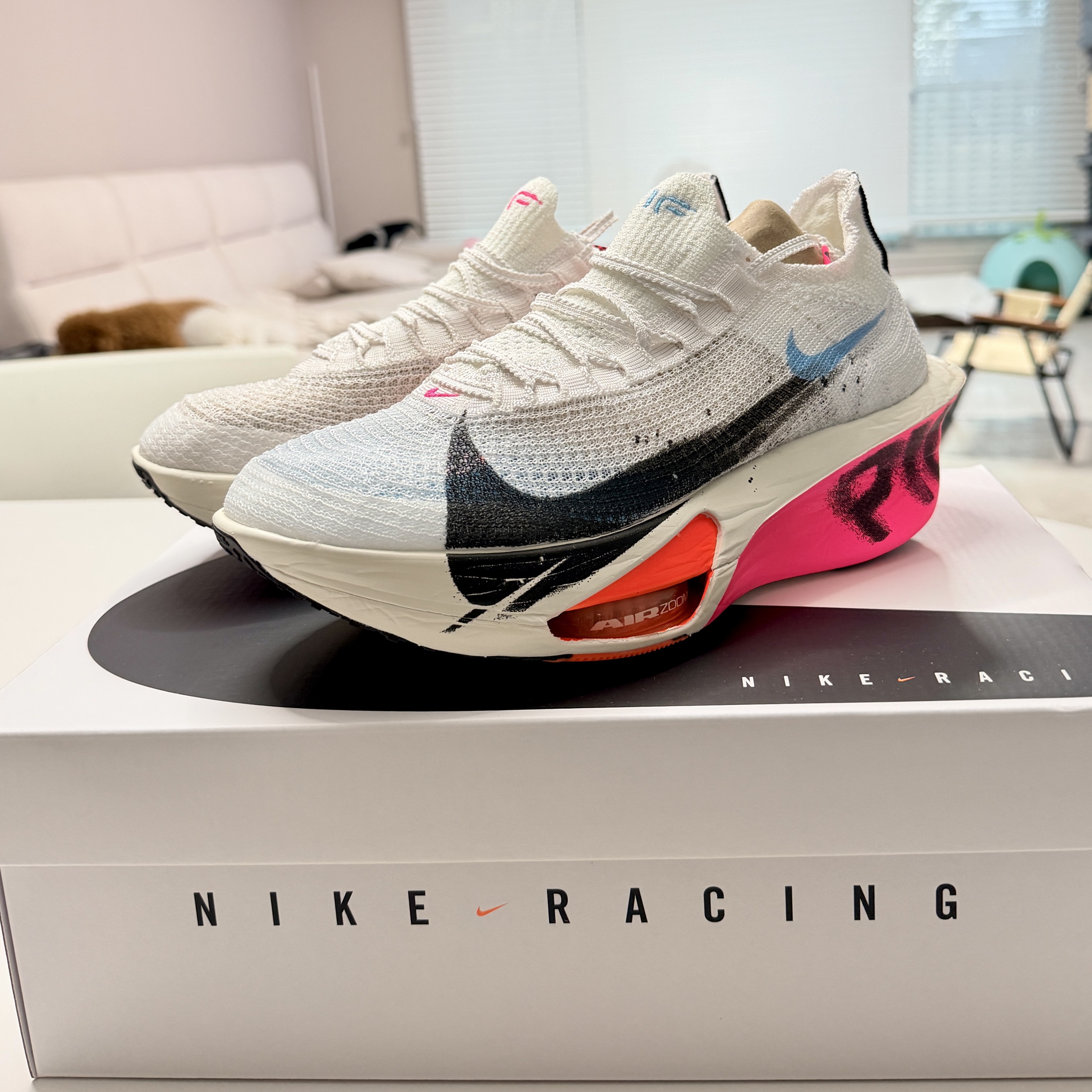 Nike Air Zoom Alphafly Next% 3 White Soft Pearl 착용 스타일 - 7