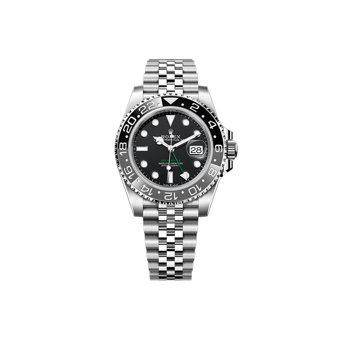 ITJWQC2VVKHB Rolex GMT-Master II 40mm 126710GRNR Black Dial with Dot Jubilee Bracelet No. 7050