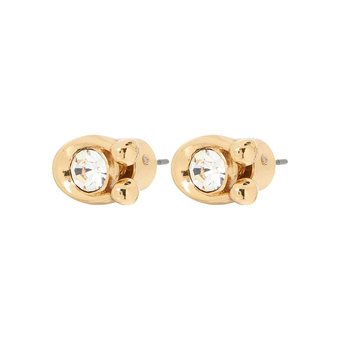 (W) 코치 시그니처 스톤 이어링 골드((W) Coach Signature Stone Earring Gold)