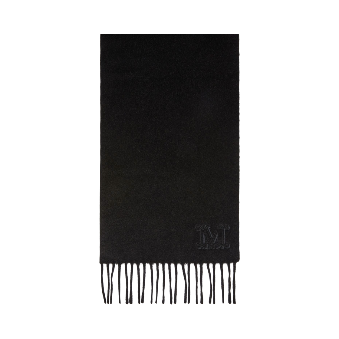 WKCLARA-002 (W) Max Mara Wkclara Wool Scarf Muffler Black