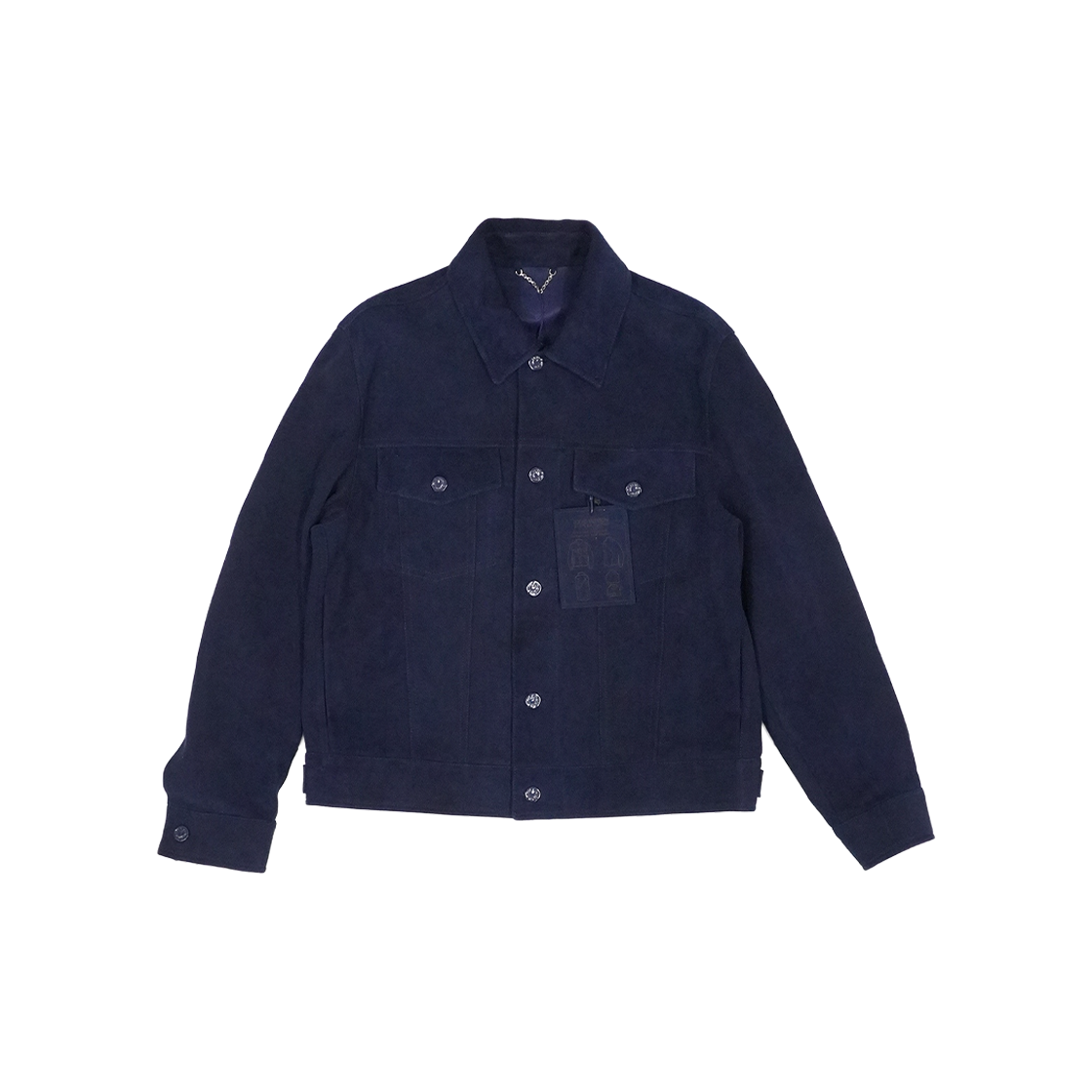 ITN6Q782Q9RQ Louis Vuitton Navy Suede Jacket 1A8I3A
