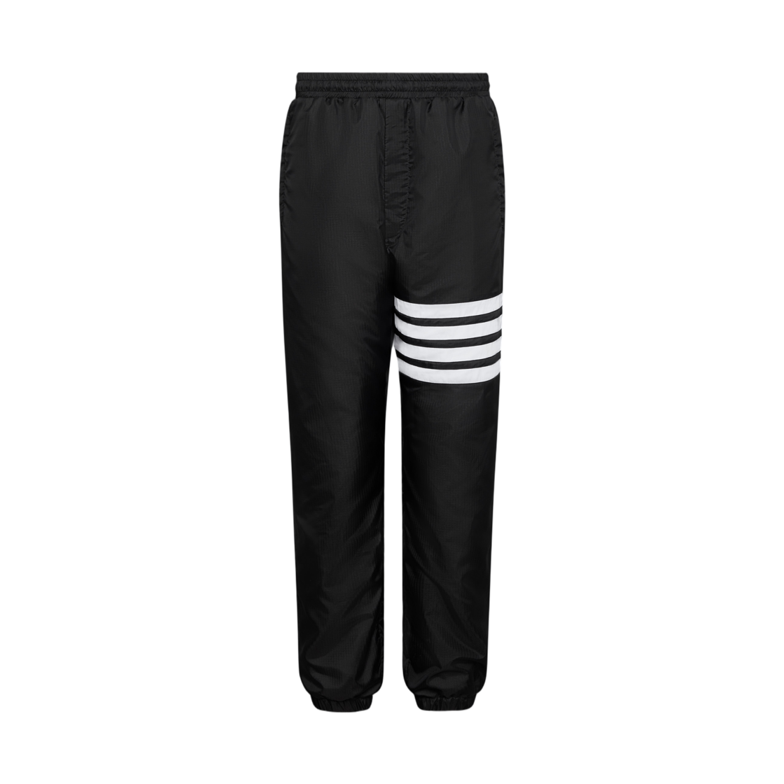톰브라운 샤이니 립스탑 사선 트랙 팬츠 블랙(Thom Browne Shiny Ripstop 4-Bar Track Pants Black)