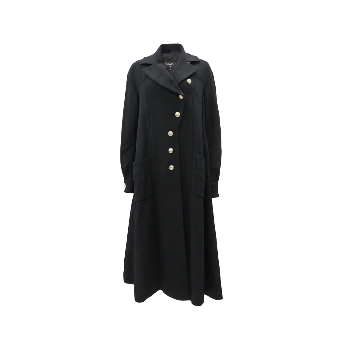 샤넬 P65424 블랙 울 롱 코트(Chanel P65424 Black Wool Long Coat)