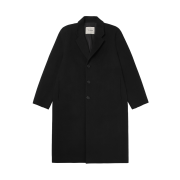 Time Homme Cashmere Blend Single Coat Black