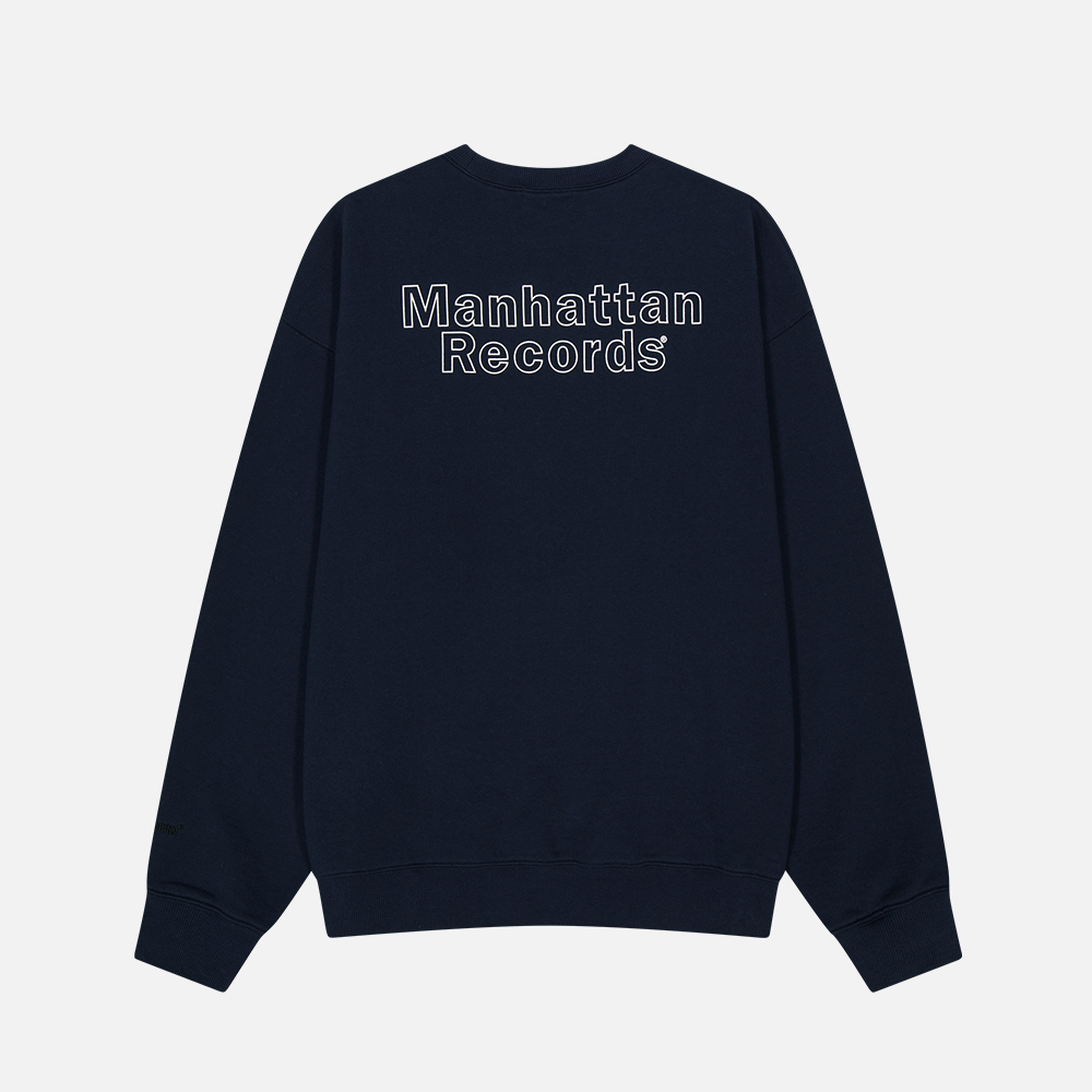맨하탄 레코즈 x 발란사 아치 크루넥 - 네이비(Manhattan Records x Balansa Arch Crew Neck - Navy) - 3