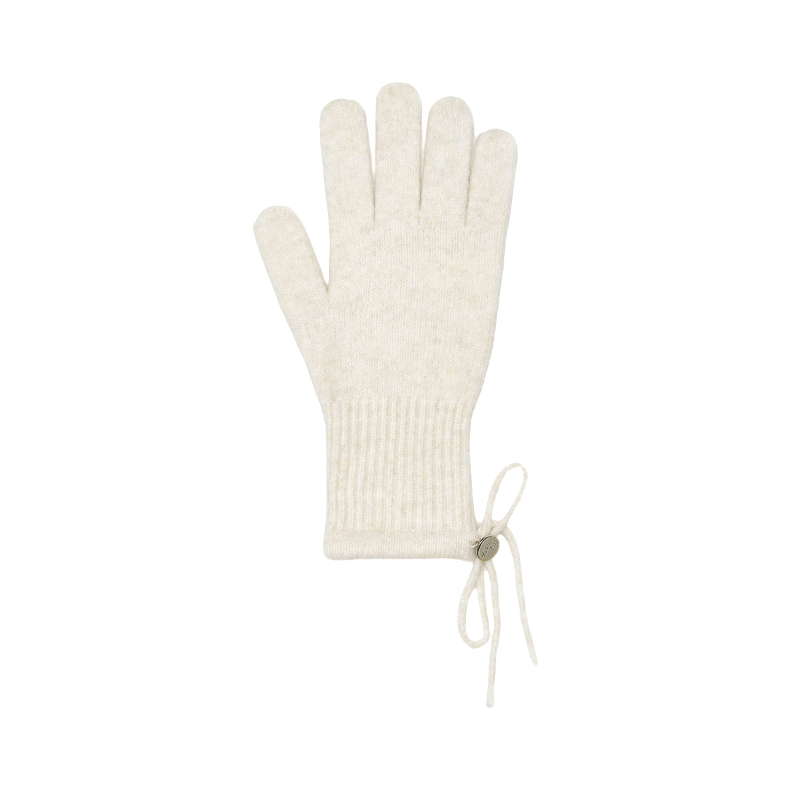 MK259OGV005MIV Matin Kim Ribbon Finger Hole Gloves In Ivory