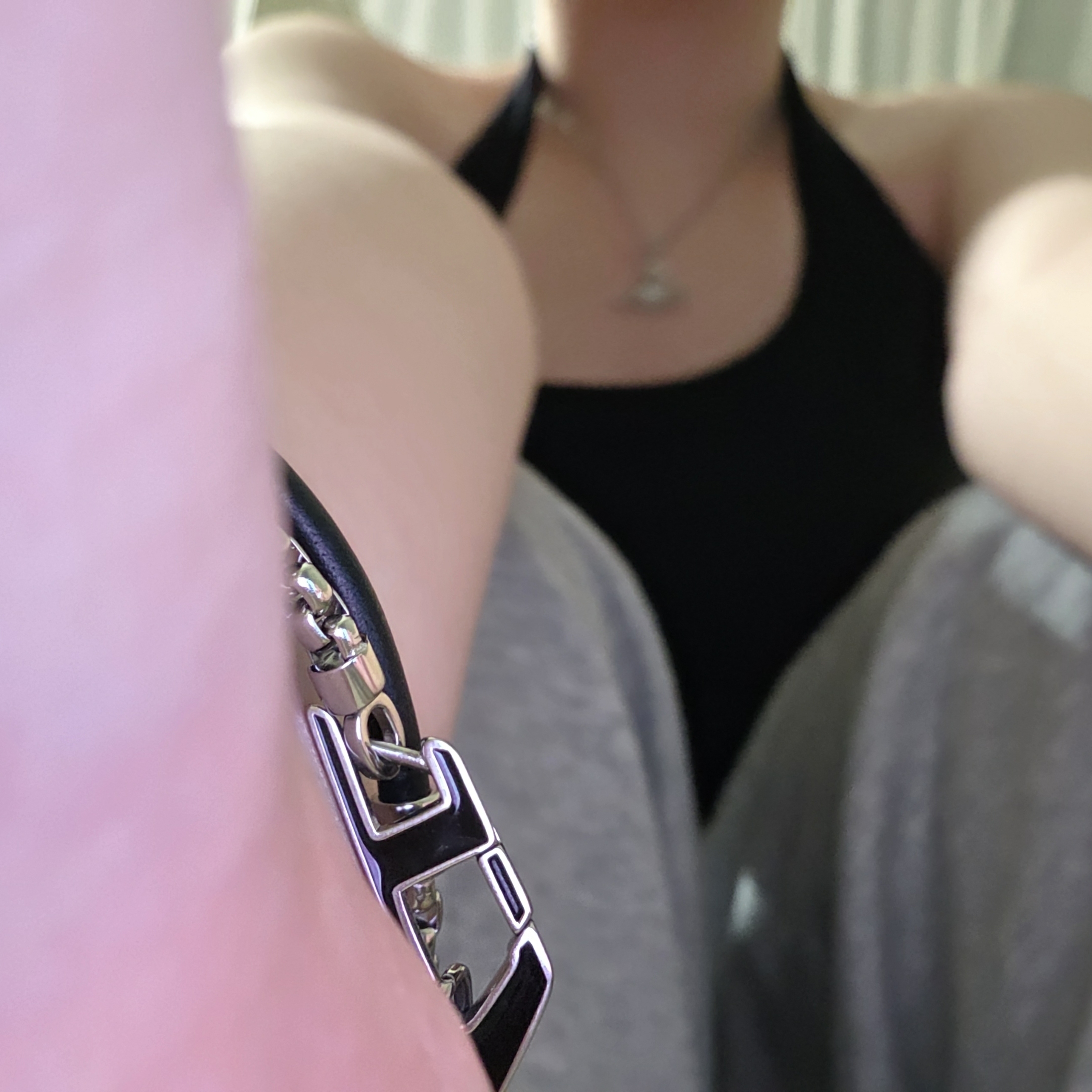 Diesel Dx1472 Stainless Steel Chain Bracelet Silver Black 착용 스타일 - 1