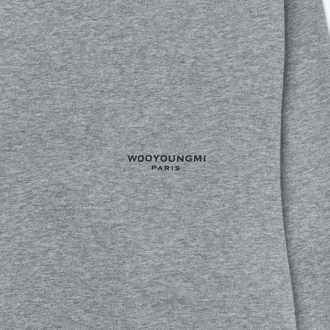 우영미 코튼 스퀘어 라벨 스웨트셔츠 그레이 - 24SS(Wooyoungmi Cotton Square Label Sweatshirt Gray - 24SS) - 3