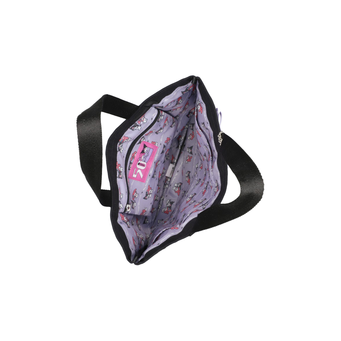 레스포색 마이멜로디 쿠로미 보우 라지 에메랄드 토트백(Lesportsac My Melody Kuromi Bow Large Emerald Tote) - 4