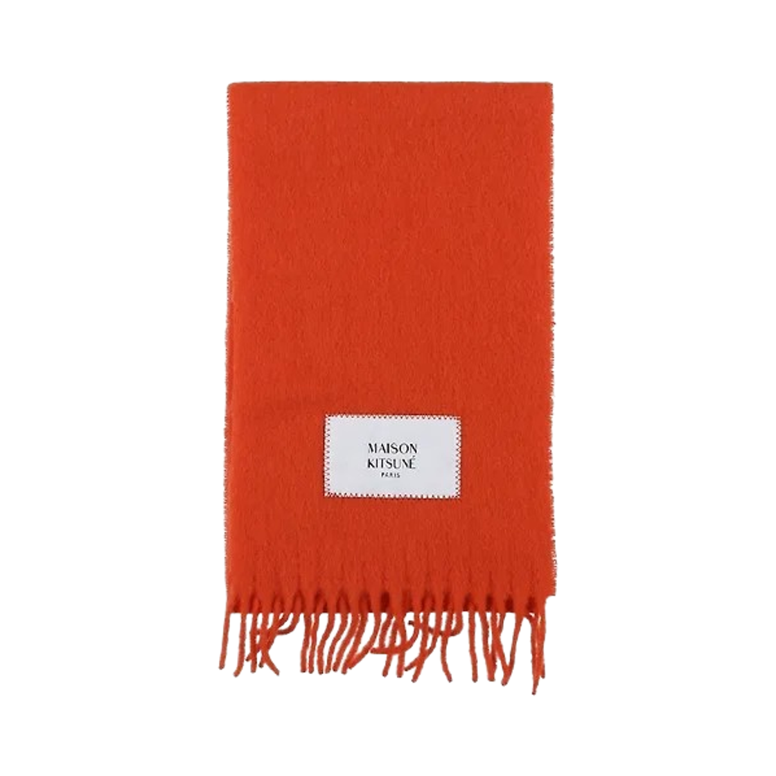 LM06206WA0022-P641 Maison Kitsune Baby Alpaca Plain Muffler Wild Strawberry