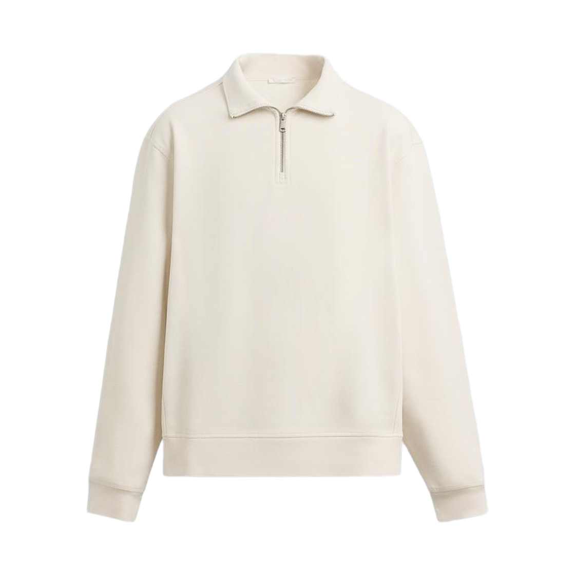 자라 베이직 지퍼넥 스웨트셔츠 스크래시 화이트(Zara Basic Zipper Neck Sweatshirt Scrash White) - 1