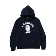 BAPE Classic College Pullover Hoodie Navy