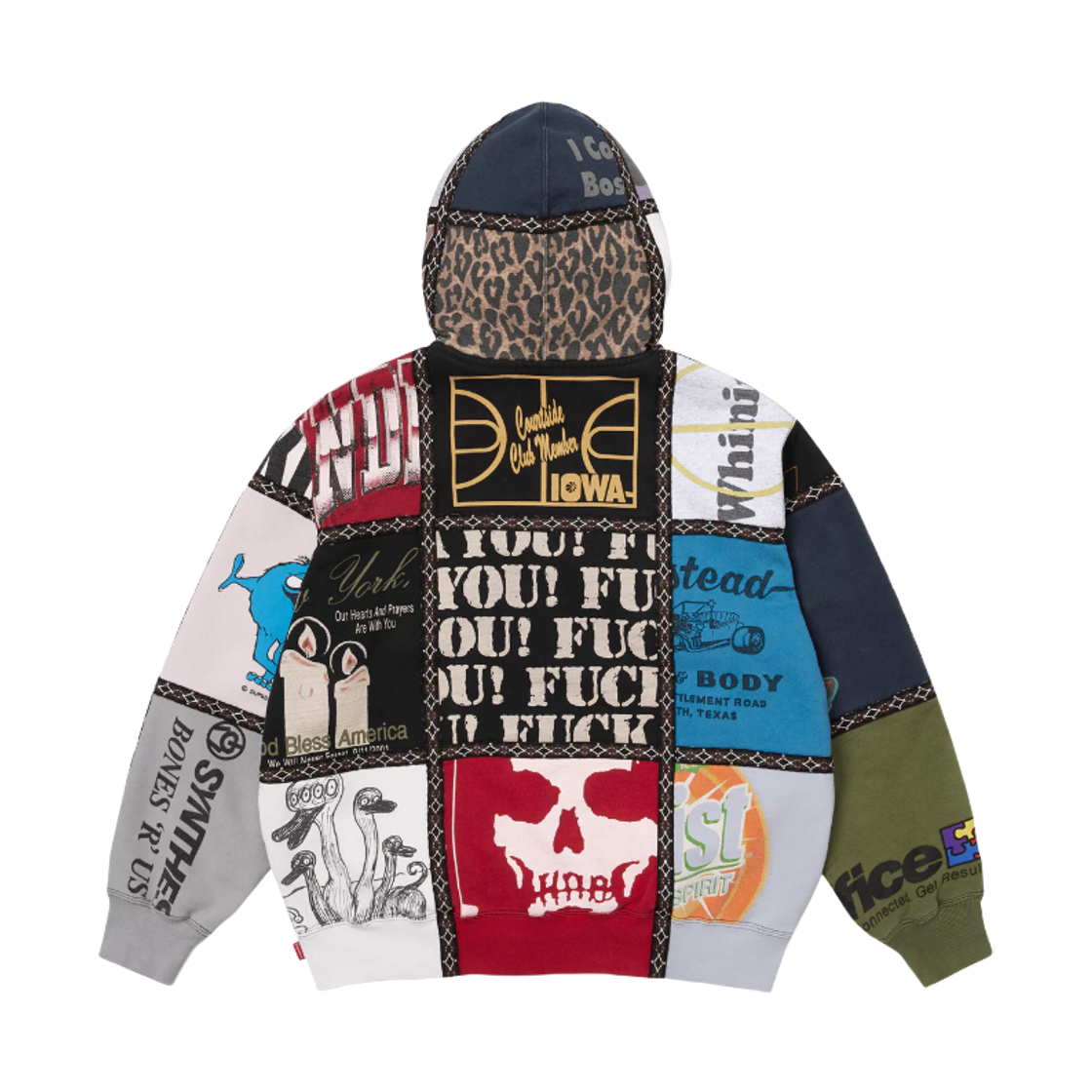슈프림 x 넘버 나인 패치워크 집업 후드 스웨트셔츠 멀티컬러 - 25FW(Supreme x Number (N)ine Patchwork Zip Up Hooded Sweatshirt Multicolor - 25FW) - 2